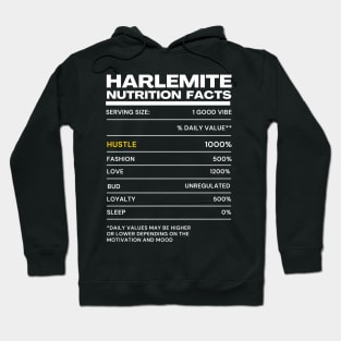 Harlemite Nutrition Facts | Funny Nutritional Pun Hoodie